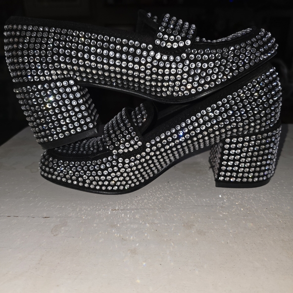 Elegant Black and Silver Women's Loafers BamBoo Womens Size 6 - Picture 10 of 11